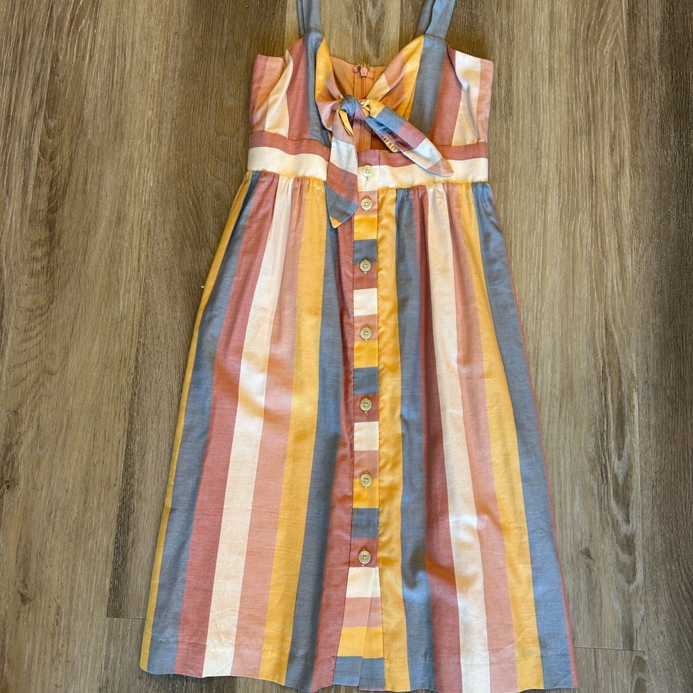 Madewell Kids Dress with Pink, Orange, and Blue Stripes